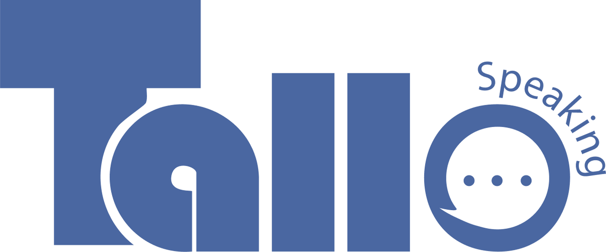 Tallo wordmark — a speech bubble folded into the final letter
